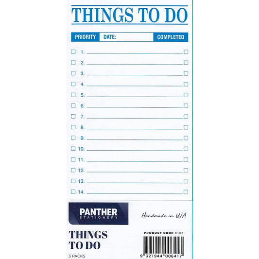 Panther Things To Do List Pad DL Size