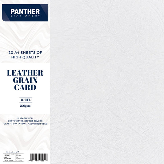 Panther A4 Leather Finish Card 270gsm