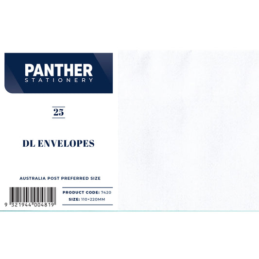 Panther DL Envelopes - Presstick (Pack of 25, 50 or 100)