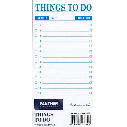 Panther Things To Do List Pad DL Size