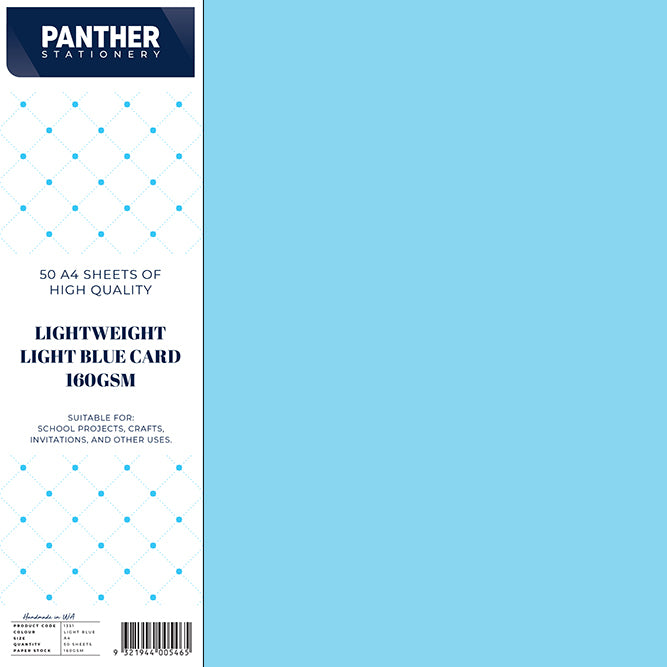 Panther A4 Lightweight Coloured Card 150gsm - Pack