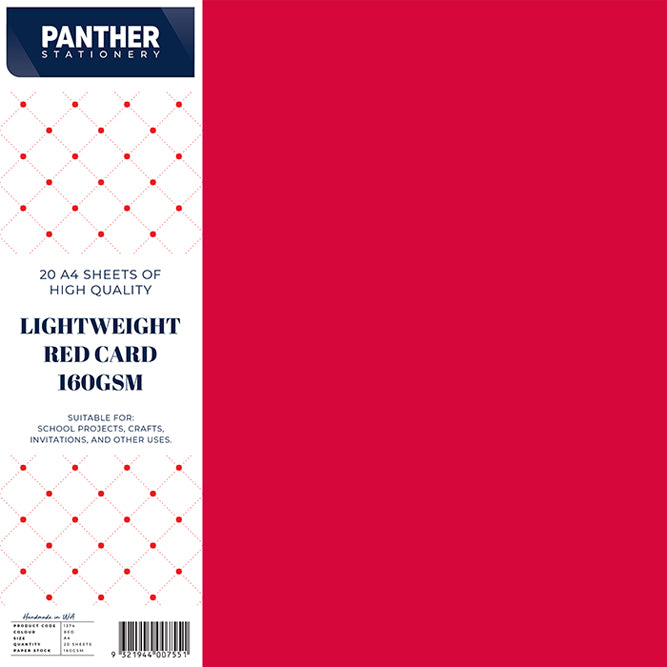 Panther A4 Lightweight Coloured Card 150gsm - Pack