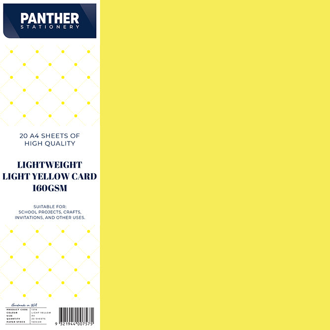 Panther A4 Lightweight Coloured Card 150gsm - Pack