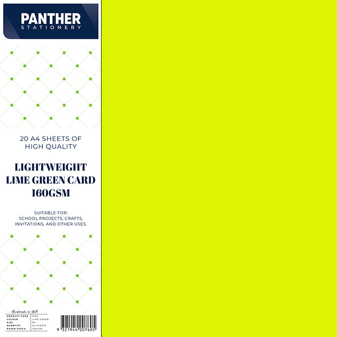Panther A4 Lightweight Coloured Card 150gsm - Pack