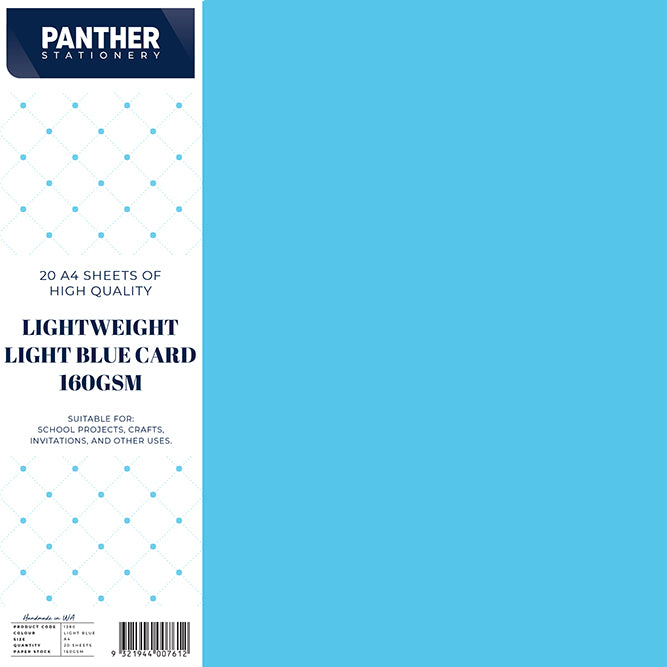 Panther A4 Lightweight Coloured Card 150gsm - Pack