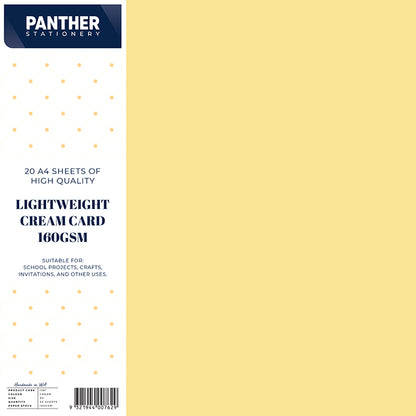 Panther A4 Lightweight Coloured Card 150gsm - Pack