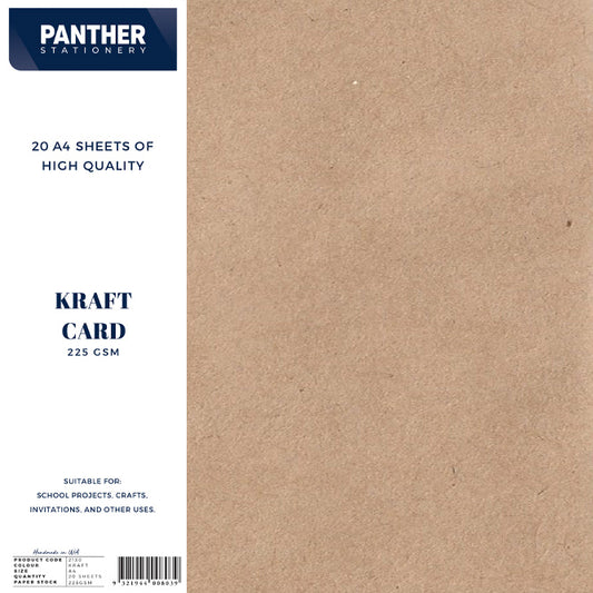 Panther Kraft Card A4 220gsm (Pack of 20)
