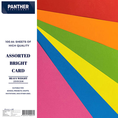 Panther A4 Coloured Card 200gsm - Pack