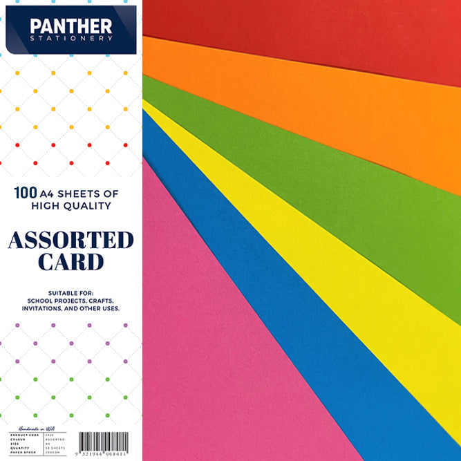Panther A4 Coloured Card 200gsm - Pack