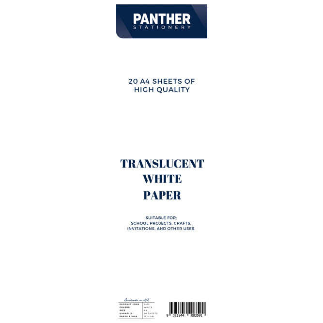 Translucent Paper A4 Pack 20
