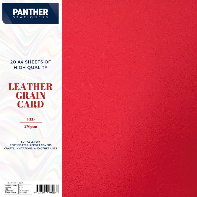 Panther A4 Leather Finish Card 270gsm