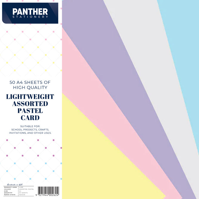 Panther A4 Lightweight Coloured Card 150gsm - Pack