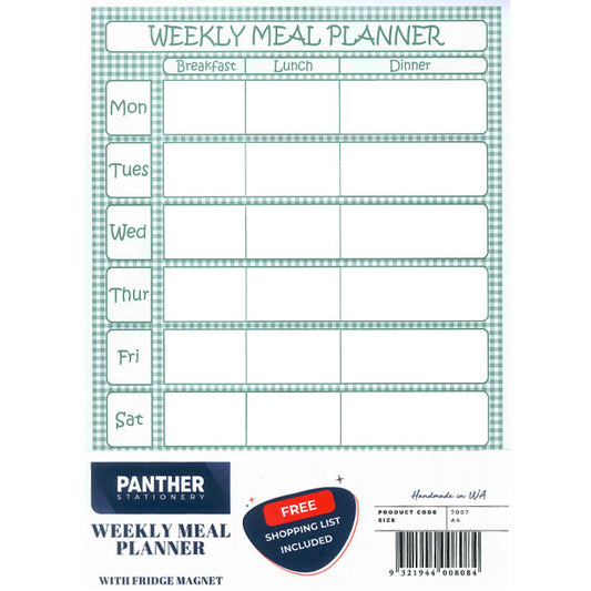 Weekly Meal Planner with Fridge Magnet