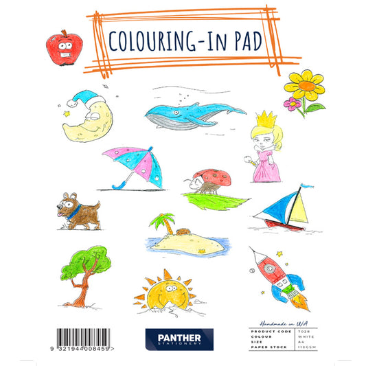 Panther Kids A4 colouring in pad ABC's
