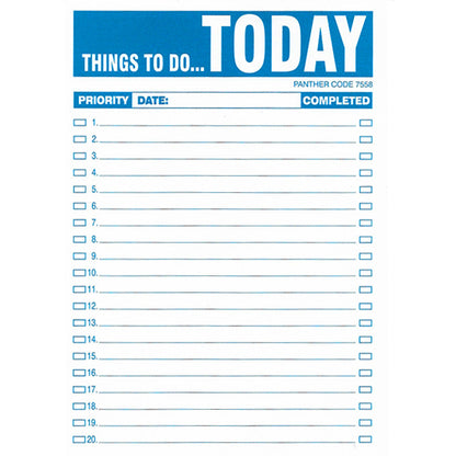 Panther Things To Do List Pad A5 or A4 Size