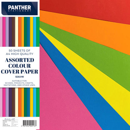 Panther A4 Heavyweight Assorted Colours Paper – 125 GSM