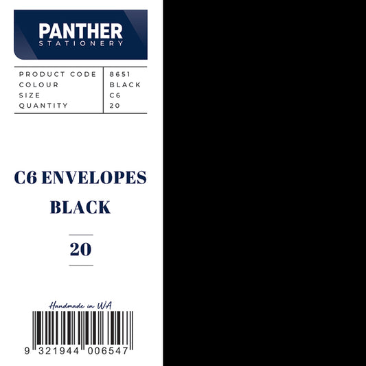 Panther Coloured Envelopes (Pack of 20)