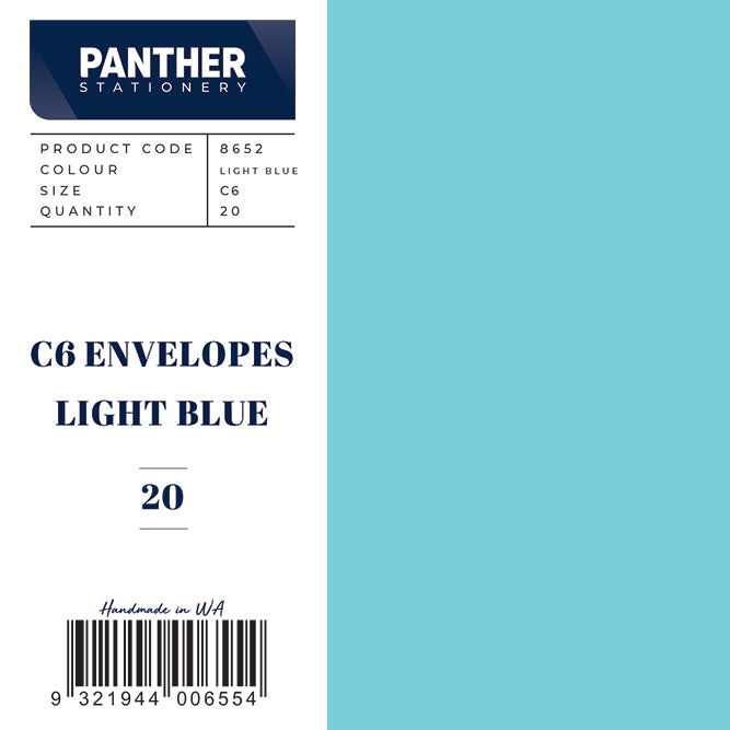 Panther Coloured Envelopes (Pack of 20)