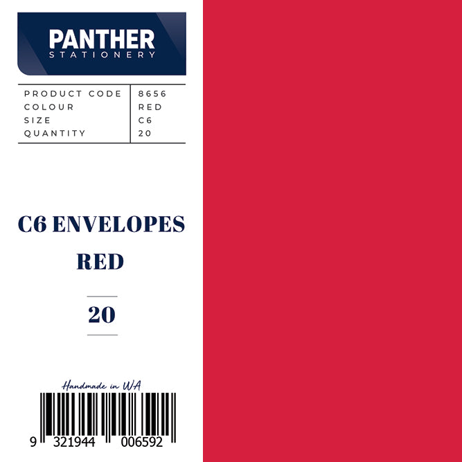 Panther Coloured Envelopes (Pack of 20)