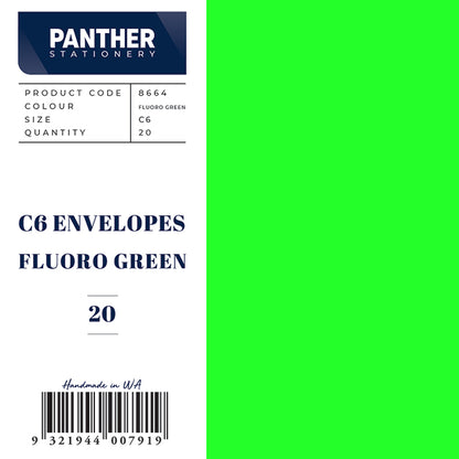 Panther Coloured Envelopes (Pack of 20)