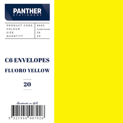 Panther Coloured Envelopes (Pack of 20)