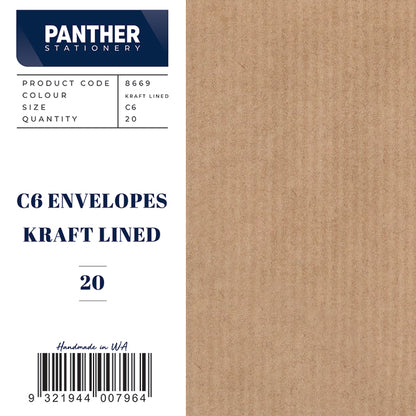 Panther Coloured Envelopes (Pack of 20)