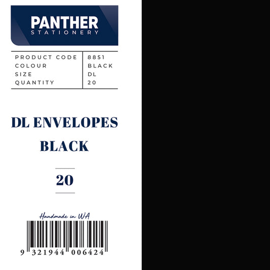 Panther Coloured Envelopes (Pack of 20)