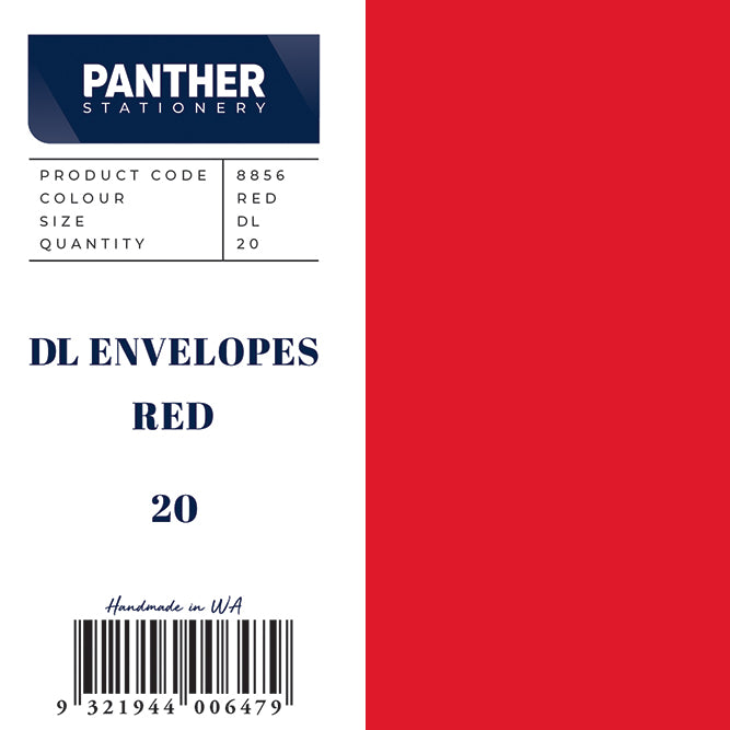 Panther Coloured Envelopes (Pack of 20)