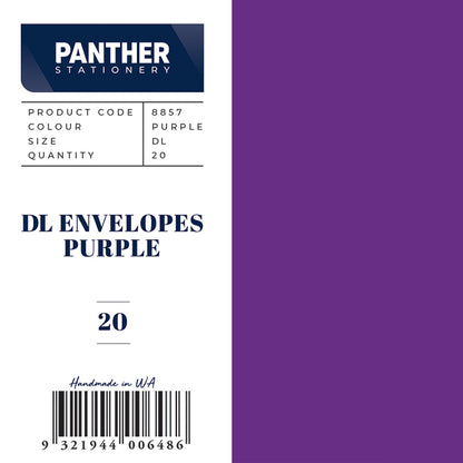 Panther Coloured Envelopes (Pack of 20)