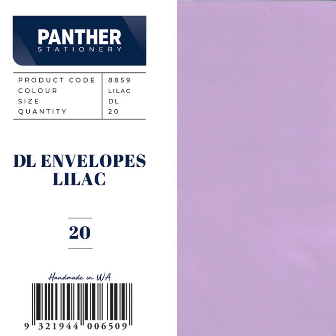 Panther Coloured Envelopes (Pack of 20)