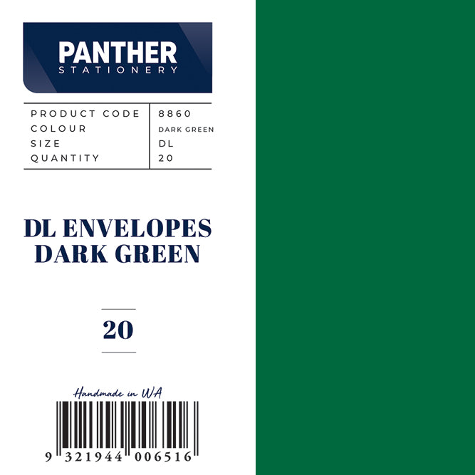 Panther Coloured Envelopes (Pack of 20)