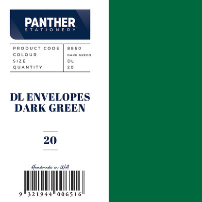 Panther Coloured Envelopes (Pack of 20)