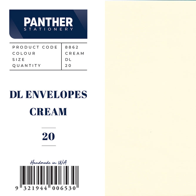 Panther Coloured Envelopes (Pack of 20)