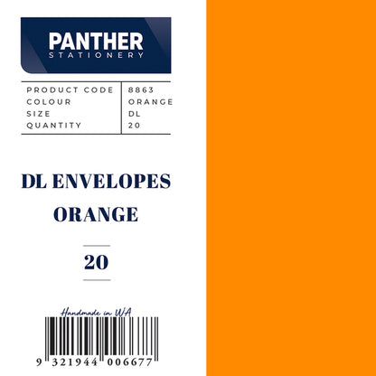 Panther Coloured Envelopes (Pack of 20)