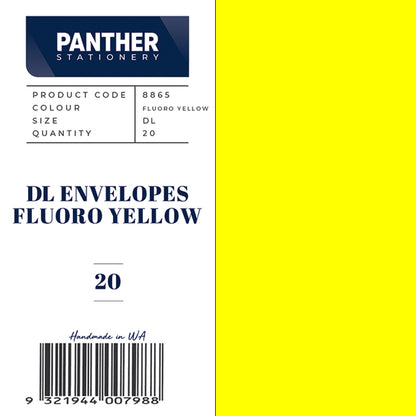 Panther Coloured Envelopes (Pack of 20)