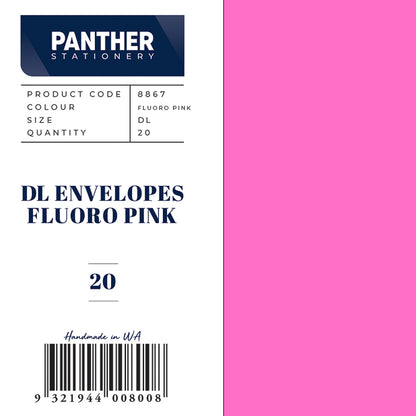Panther Coloured Envelopes (Pack of 20)