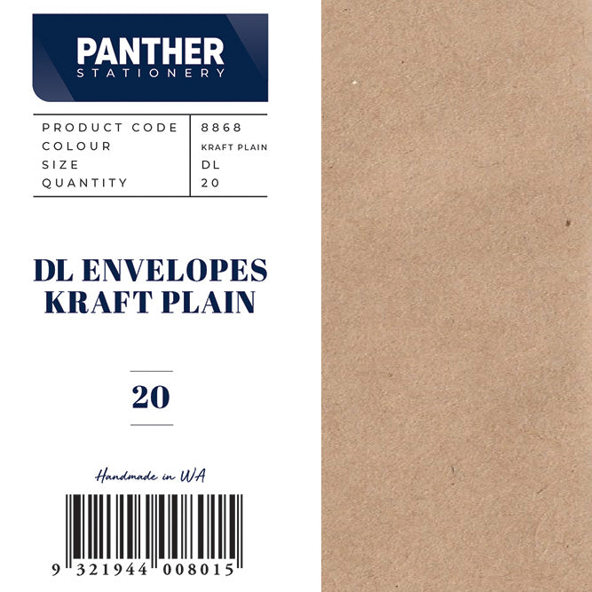 Panther Coloured Envelopes (Pack of 20)
