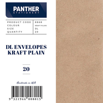 Panther Coloured Envelopes (Pack of 20)