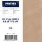 Panther Coloured Envelopes (Pack of 20)