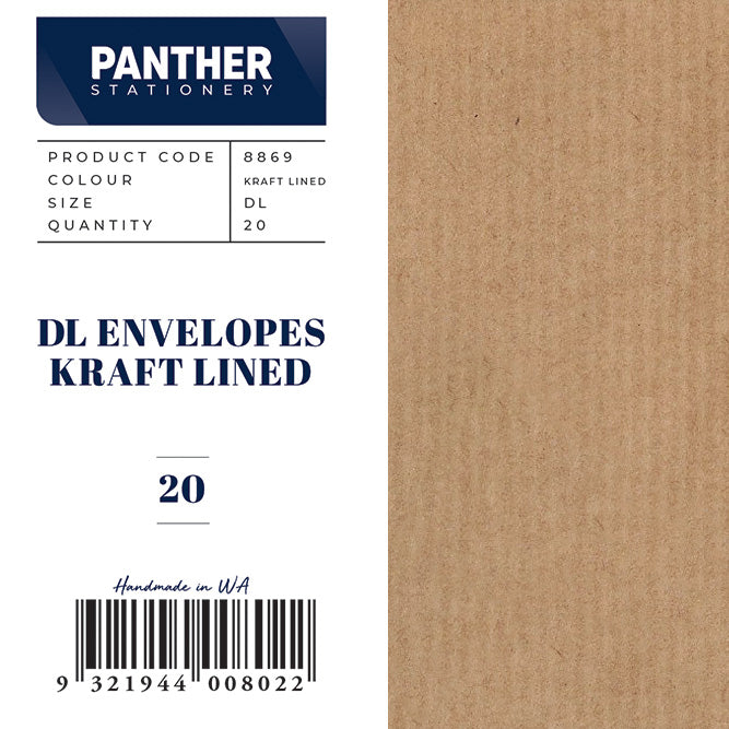 Panther Coloured Envelopes (Pack of 20)