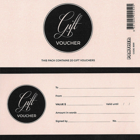 Panther Gift Voucher Pack – 20 Vouchers