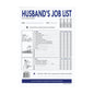 Husbands Jobs List Pad with Fridge Magnet
